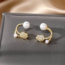 Pearl Wing Embrace Studs