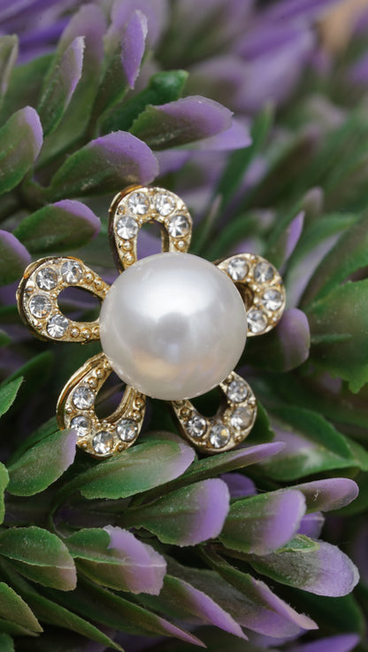 Pearl Blossom Halo Studs