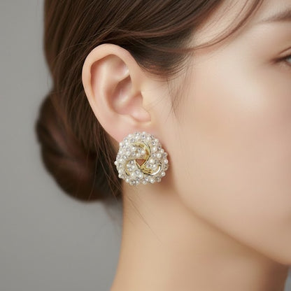 Pearl Knot Whisper Studs
