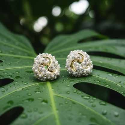 Pearl Knot Whisper Studs