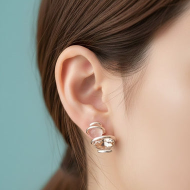 Blush Orbit Crystal Studs