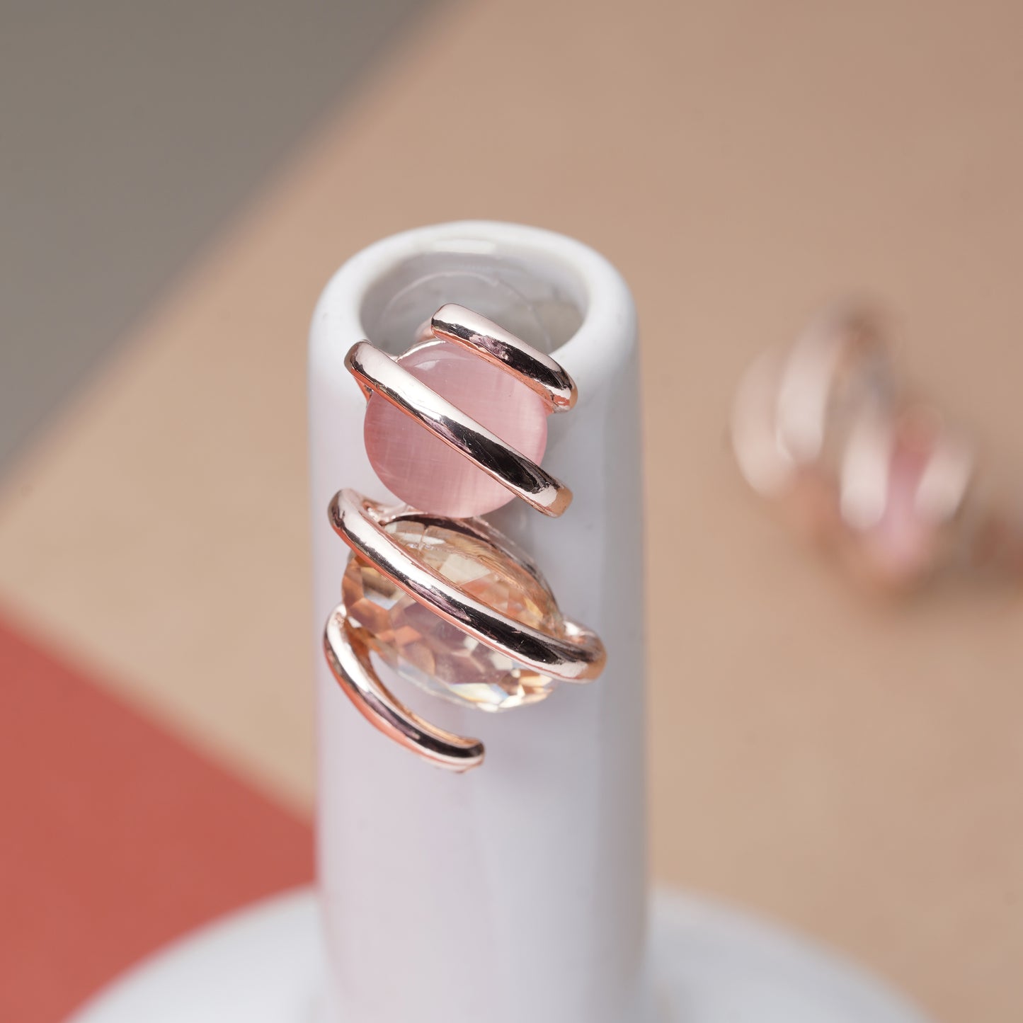 Blush Orbit Crystal Studs