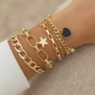 Starbound Gold Layered Bracelets