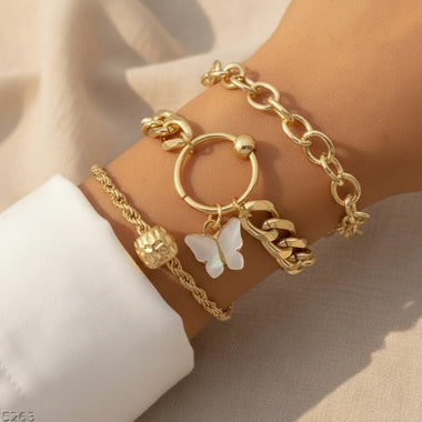 Butterfly Glow Gold Bracelet