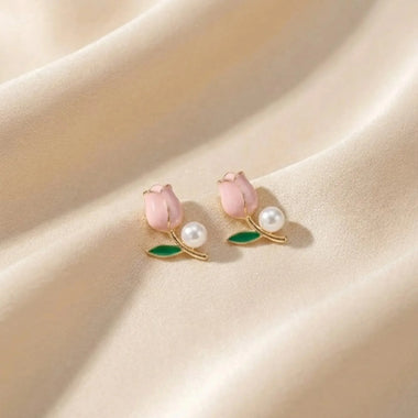 Blush Rose Pearl Studs
