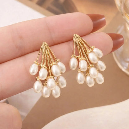 Pearl Raindrop Earrings - Kaliido