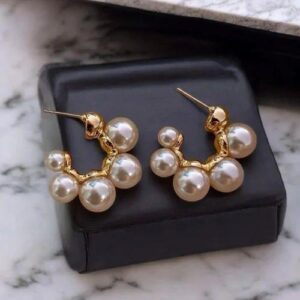 Moonlit Pearl Clusters Earrings