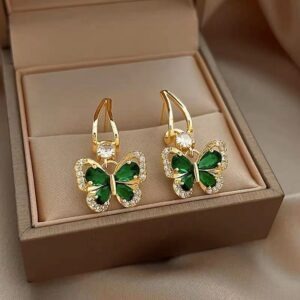 Emerald Flutter Earrings