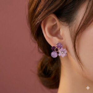 Violet Bloom Studs