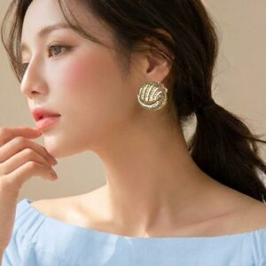 Sunlit Shell Textured Studs