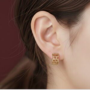 Chic Gridlink Hoops