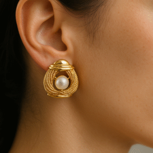 Regal Pearl Crest Earrings