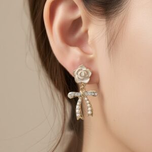 Vintage Rose Bow Drops