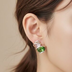 Emerald Orbit Studs