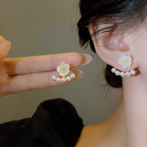 Blossom Pearl Arc Earrings